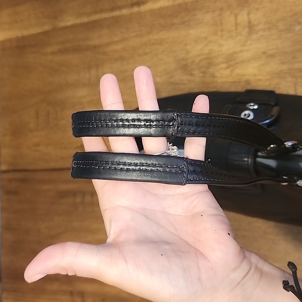 Coach SOHO Black Leather Shoulder Bag - Picture 10 of 16